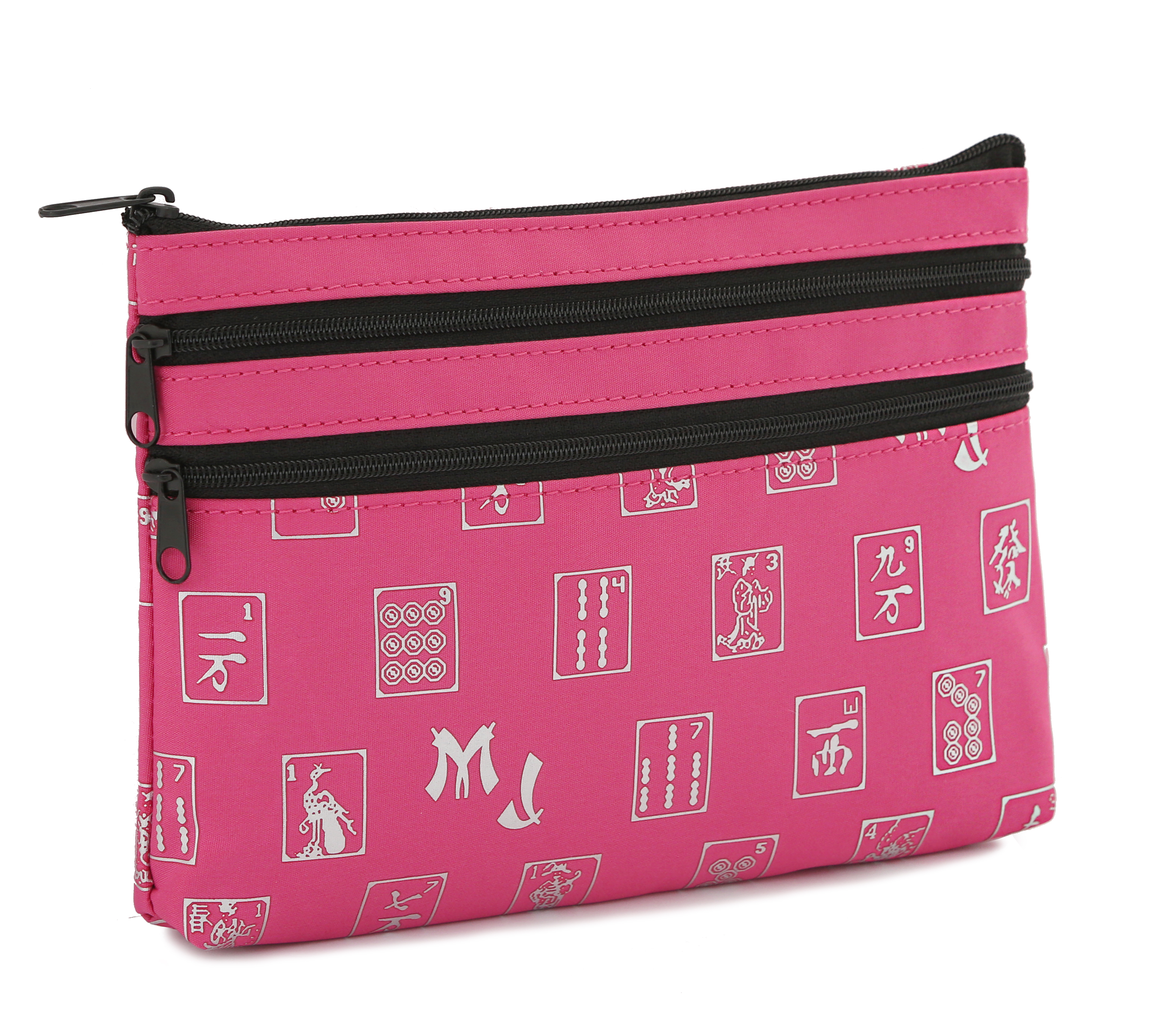 Mah Jongg Purple 3 Zipper Mah Jong Purse for Mahjong Card